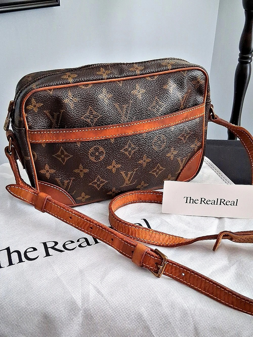 VINTAGE Louis Vuitton Trocadero 27 Monogram Crossbody Bag in Brown